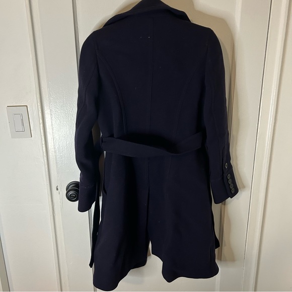 J. Crew Navy Blue Belted Double Breasted Peacoat - Picture 5 of 9